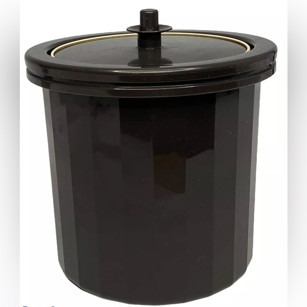 Vintage Tupperware Dark Gray Ice Bucket #1683